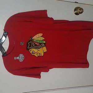 NHL Chicago Blackhawks Hockey Patrick Kane 88 Stanley Cup 2015 Tee Shirt Sz Lg
